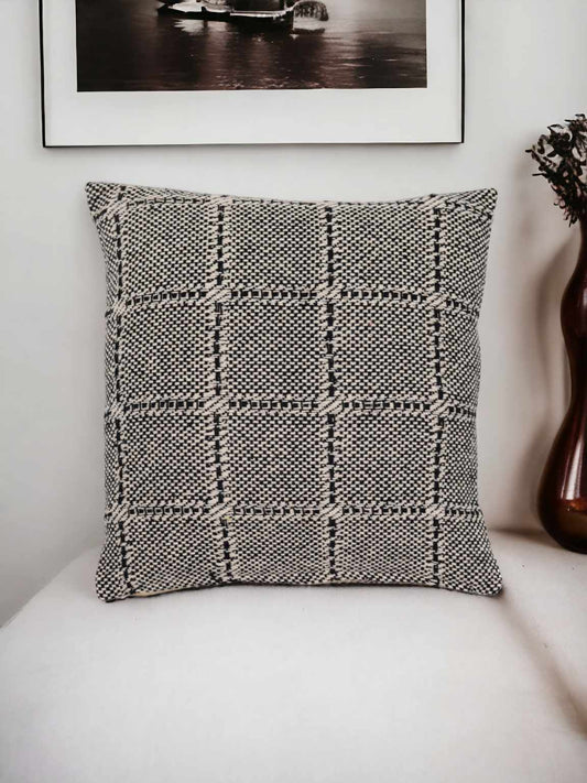 Classic Cushion Cover - Squares Grey - 40x40cm