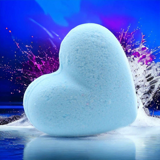 Love Heart Bath Bomb-Baby Powder