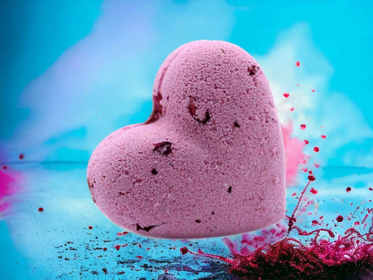 Love Heart Bath Bomb-Ylang & Rose